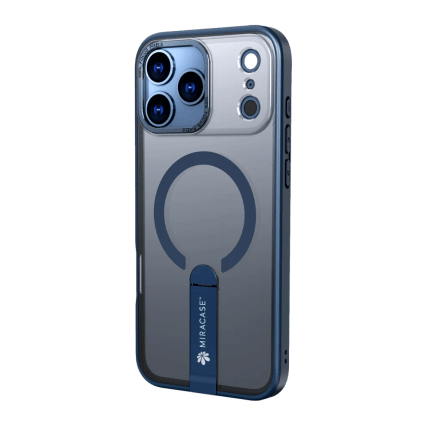 כיסוי MIRASTAND עם מעמד ל-iPhone 17 Pro – כחול