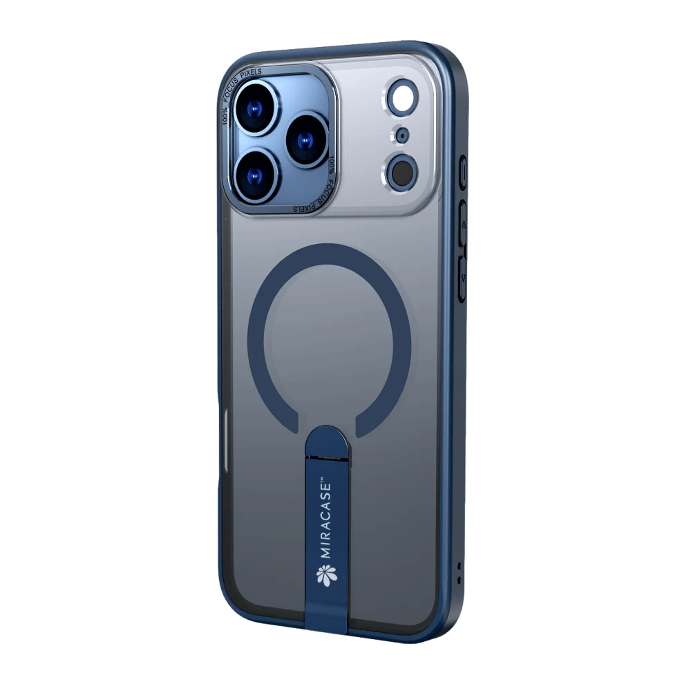 כיסוי MIRASTAND עם מעמד ל-iPhone 17 Pro – כחול