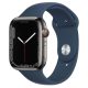 Apple Watch Series 7 45mm Stainless Steel Case Sport Band GPS + Cellular